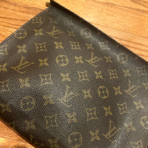 Louis Vuitton Monogram Toiletry Pouch Cosmetic Bag Clutch 26 vintage poor cond - Picture 10 of 16
